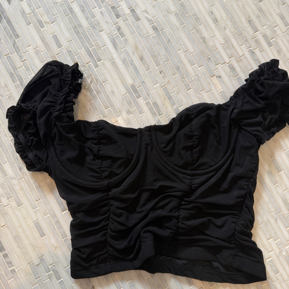 Rock and Rags Women's Black Babydoll Top